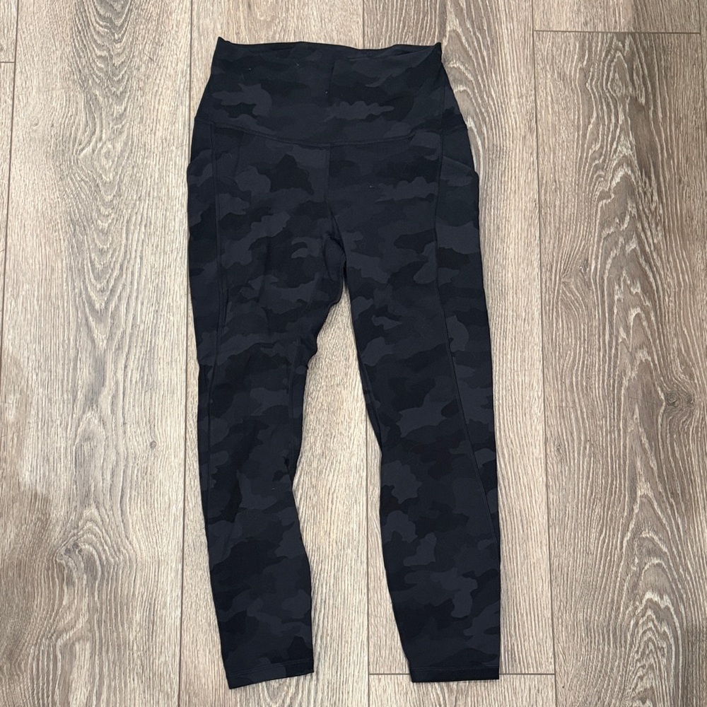 Lululemon Black Camouflage Leggings